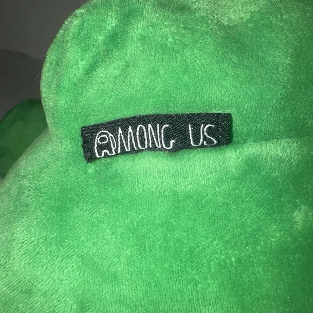 Among Us Green Yellow Crewmate Plush Lot of 2 10” Weighted & Standard